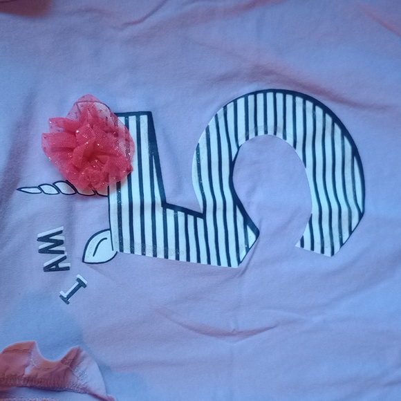 Pink Unicorn Birthday Shirt for Kids - Picture 2 of 3